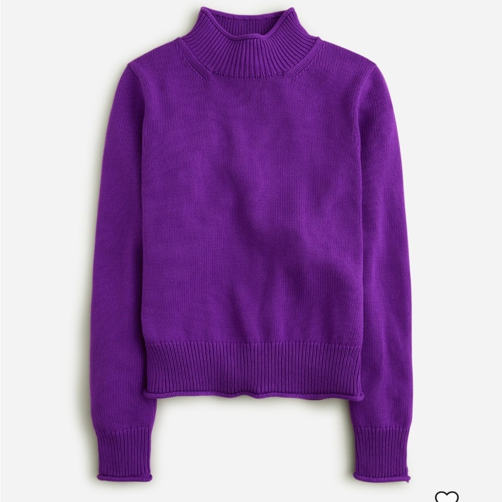 J Crew New Heritage Rollneck Sweater in Dark Iris